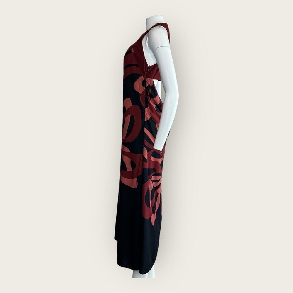 NWT | Farm Rio x Anthropologie | Floral-Print Maxi Dress | Orange D/F | Small - Picture 5 of 16